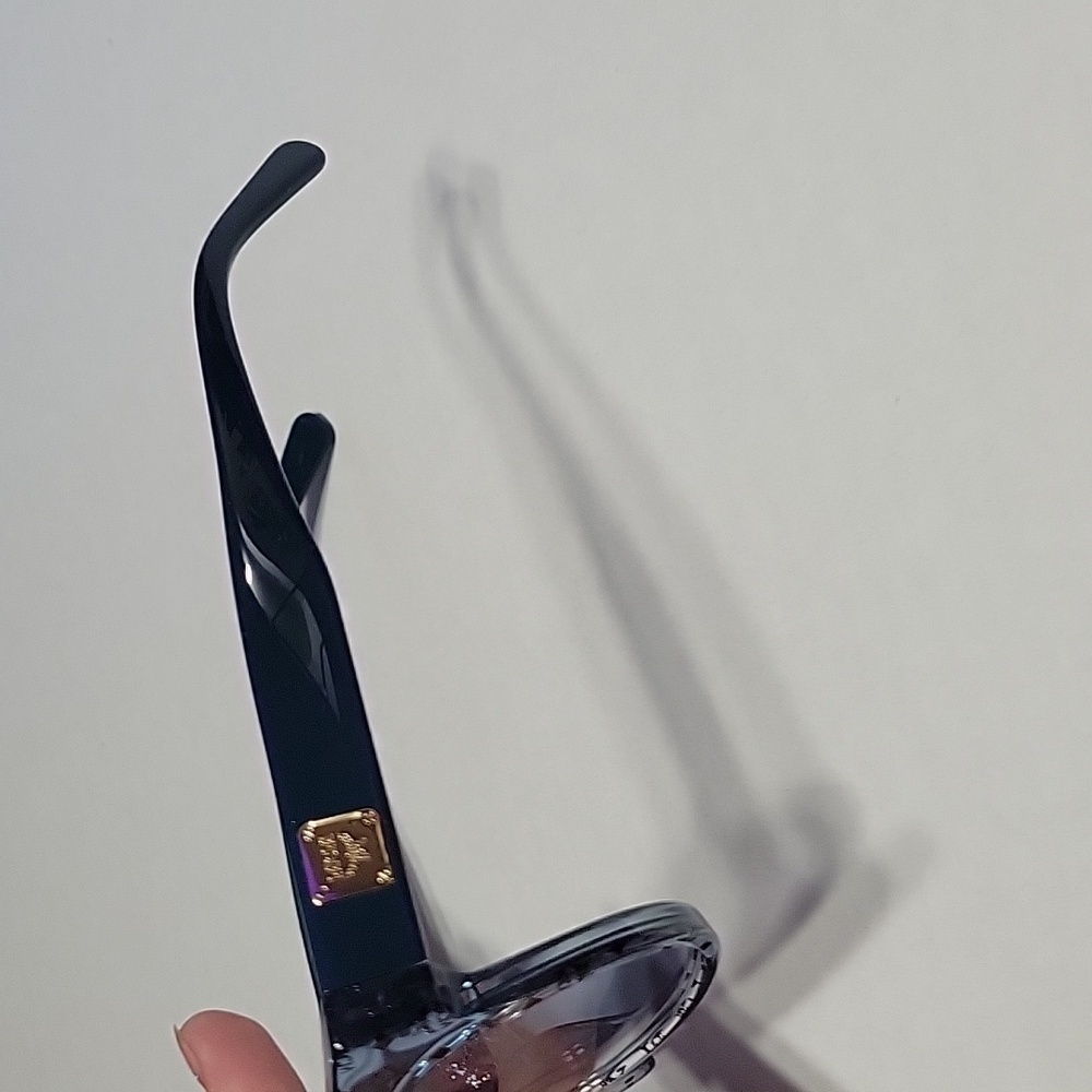MCM! Blue Transparent Clear Monogram Visetos Wayfarer Sunglasses - Picture 5 of 9
